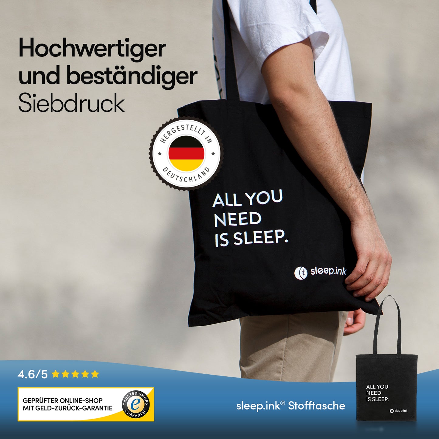 Tragetasche "All you need is sleep"